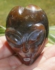 Sardonyx Kristallschädel Alien energetisiert