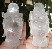 Bergkristall Buddha Figur stehend