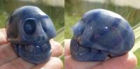 Blauquarz Kristallschädel