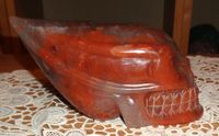 Quarz Orange Kristallschädel Traveler Brasilien 1,34 kg