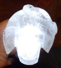 Bergkristall Kristallschädel Schlange 600 g