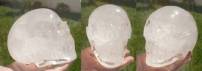 Bergkristall Kristallschädel aus Brasilien ca. 1,29 kg