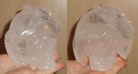 Bergkristall Kristallschädel mit Schlange 600 g