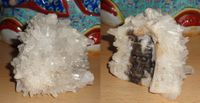 Kristallschädel mit Bergkristallspitzen 810 g