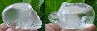 klarer Bergkristall Kristallschädel 190 g 7,7 cm