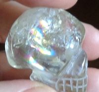 Citrin Kristallschädel klar Regenbögen 35 g