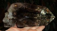Citrin Kristallschädel mit Spitze, fast ein 1 kg
