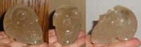 kleiner Citrin Kristallschädel Brasilien 230 g