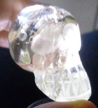 kleiner klarer Citrin Kristallschädel 45 g