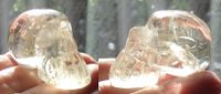 kleiner lemurischer Citrin Kristallschädel 45 g