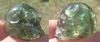 kleiner grüner Fluorit Kristallschädel