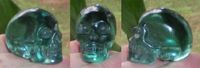 grüner Obsidian Kristallschädel