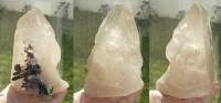 Turmalinquarz Kristallschädel aus Brasilien