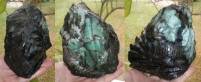 Smaragd in Matrix Kristallschädel Skulptur aus Brasilien, energetisiert ca. 1,17 kg