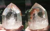 Bergkristall Spitze mit etwas Golden Healer aus Brasilien