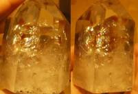 Bergkristall Spitze mit etwas Golden Healer aus Brasilien
